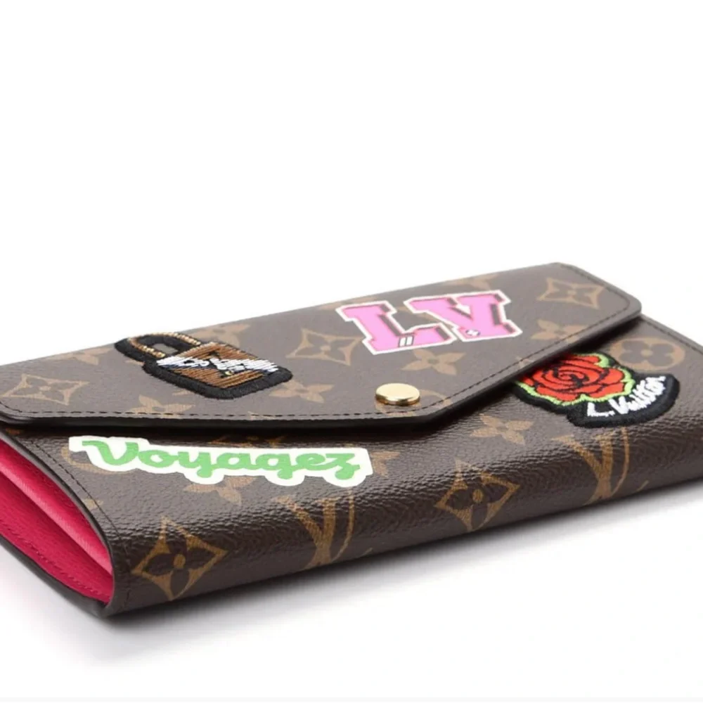 LOUIS VUITTON Monogram Travel Patches Sarah Wallet - Picture 11 of 14